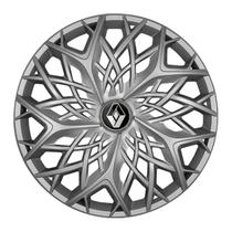 Calota esportiva aro 13 moove silver + emblema resinado renault