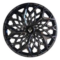 Calota esportiva aro 14 moove black + emblema resinado renault