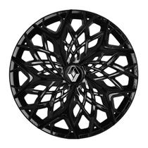 Calota esportiva aro 14 moove black + emblema resinado renault
