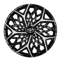 Calota esportiva aro 14 moove black silver + emblema resinado toyota