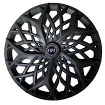Calota esportiva aro 14 moove fosc black + emblema resinado fiat azul Calota esportiva aro 14 moove fosc black + emblema resinado fiat azul