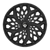 Calota esportiva aro 14 moove fosc black + emblema resinado renault