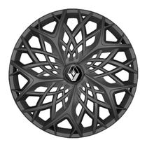 Calota esportiva aro 14 moove graphite + emblema resinado renault