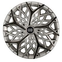 Calota esportiva aro 14 moove silver black + emblema resinado nissan