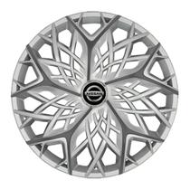 Calota esportiva aro 14 moove silver graphite + emblema resinado nissan