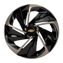 Calota esportiva aro 14 nitro black gold + emblema resinado gm