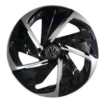 Calota esportiva aro 14 nitro black silver + emblema de alumínio volks 3d Calota esportiva aro 14 nitro black silver + emblema de alumínio volks 3d