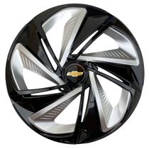 Calota esportiva aro 14 nitro x black silver + emblema resinado gm