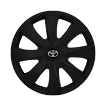 Calota Esportiva aro 14 Prime Preta Fosca emblema Toyota