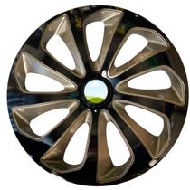 Calota esportiva aro 15 velox black gold + emblema de alumínio hyundai preto