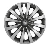 Calota Esportiva Carlota aro 13 Polegadas Passat Cc Sport Silver Grafite Com emblema universal Elitte