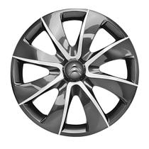 Calota Esportiva Carlota Aro 14 Polegadas Grafite e Prata com emblema Elitte