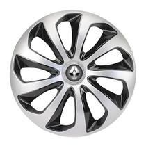 Calota Esportiva Carlota ARO 14 Polegadas Velox Prata com Preto com emblemas Universal