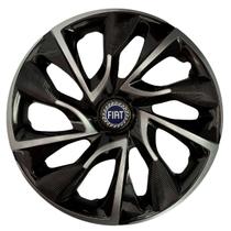 Calota esportiva ds4 13 black silver + emblema fiat azul Calota esportiva ds4 13 black silver + emblema fiat azul