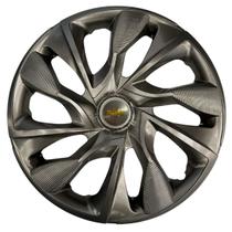 Calota esportiva ds4 14 graphite + emblema alumínio gm escovado Calota esportiva ds4 14 graphite + emblema alumínio gm escovado
