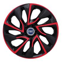 Calota esportiva ds4 14 red cup + emblema fiat azul