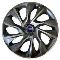 Calota esportiva ds4 14 sport cup + emblema alumínio fiat azul
