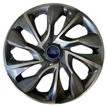 Calota esportiva ds4 14 sport cup + emblema alumínio ford azul