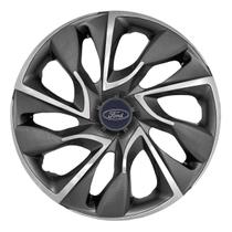 Calota esportiva ds4 14 sport cup + emblema alumínio ford azul