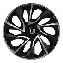 Calota esportiva ds4 15 black chrome + emblema honda