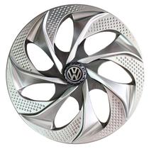 Calota esportiva evolution 14 silver graphite + emblema volkswagen