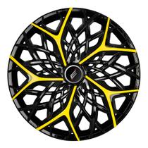 Calota esportiva moove aro 14 black yellow - 4057 Calota esportiva moove aro 14 black yellow - 4057