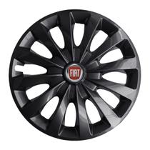 Calota esportiva passat 13 black + emblema fiat vermelho