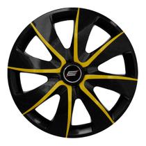 Calota esportiva prime aro 14 black yellow