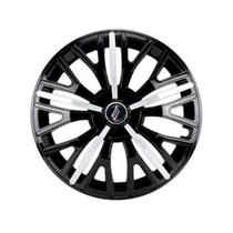 Calota Esportiva Triton Aro 14 Black Silver Encaixe Universal Unidade - Elitte