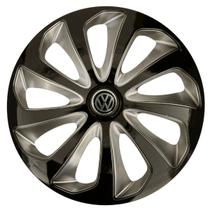 Calota esportiva velox 13 black silver + emblema alumínio volks 3d Calota esportiva velox 13 black silver + emblema alumínio volks 3d