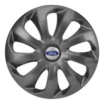 Calota esportiva velox 13 graphite + emblema resinado ford