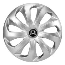 Calota esportiva velox 14 silver + emblema resinado honda