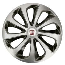 Calota esportiva velox 15 silver black + emblema resinado fiat vermelho Calota esportiva velox 15 silver black + emblema resinado fiat vermelho