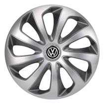 Calota esportiva velox 15 silver graphite + emblema resinado volkswagen