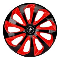 Calota esportiva velox aro 13 black red - 3707