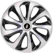 Calota Esportiva Velox Aro 15 Silver Black Elitte Calota Esportiva Velox Aro 15 Silver Black Elitte