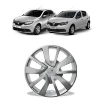 Calota Grid Aro 15 Prata Renault Logan Sandero 2014 a 2018 Encaixe Calota Grid Aro 15 Prata Renault Logan Sandero 2014 a 2018 Encaixe