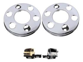 Calota Roda Dianteira 6 Furos Cromada Vw Ford Cargo Agrale Prateado