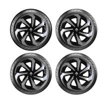 Calota Spider Black Silver Aro 15 Renault Clio Sandero