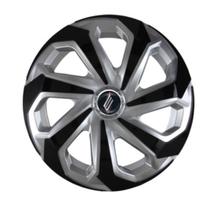 Calota Sportiva Modelo Spider Aro 13 polegadas Silver/Black Parafuso