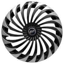 Calota Twister Aro 15 Black Silver
