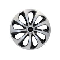 Calota Universal Aro 14 Velox Silver Black Fiat Argo Linea Punto