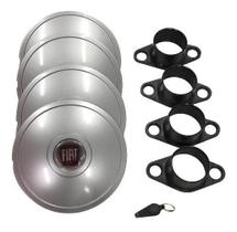 Calotas Miollo Fiat Novo Uno Aro13 2010/16 Tradicional Prata