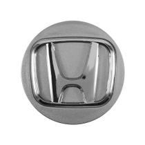 Calotinha 69mm Centro de Roda Honda CRV HRV Accord Prata Emblema Cromado