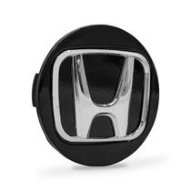 Calotinha 69mm Centro de Roda Honda CRV HRV Accord Preta Emblema Cromado