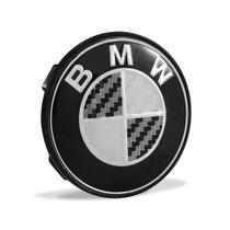 Calotinha Roda Liga Leve BMW Até 2018 Preto 69mm Preta e Branco