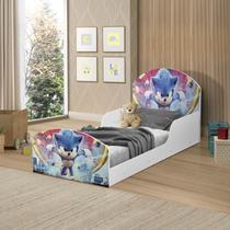 Cama Adesivada Infantil Menino/Menina 100%Mdf Personagens Desenho:Sonic