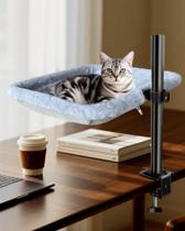 Cama Ajustable para Gatos con Brazo Giratorio 360 L&W BROS. para Escritorio Cama Ajustable para Gatos con Brazo Giratorio 360 L&W BROS. para Escritorio