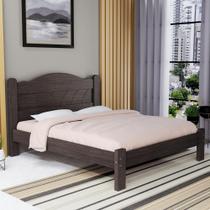 Cama Alice Casal 100% MDF Estrado Reforçado Pés 7,5x4,5cm Cor:Mocaccino