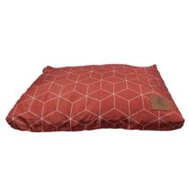 Cama Almofada Para Cachorro Gato Mabuu Pet Linhas Geométricas Vermelha 88x75Cm Tam M